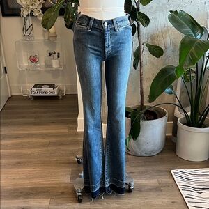 7 For All Mankind Medium Blue Flare Jeans